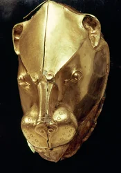 Rhyton a testa di leone, dalla Tomba IV, Cerchio delle Tombe A, Micene (oro)